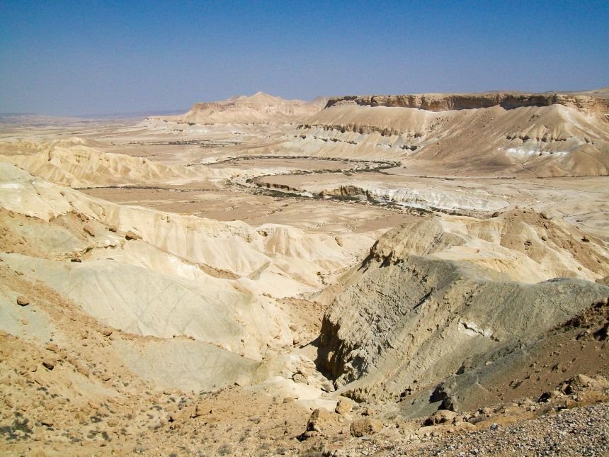 02-gettyimages-578389236 Sand dunes in bright sun in the Negev Desert, Israel. This is the oldest large-scale stretch of land on Earth.